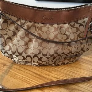 Coach Signature Brown Shoulder Bag